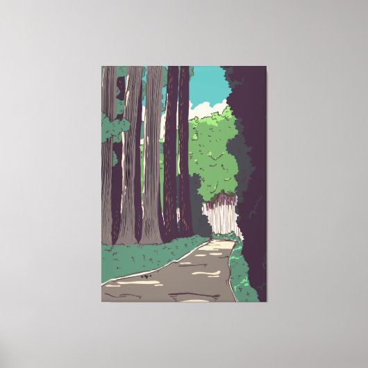 Japans Woud Canvas Afdruk (Voorkant)