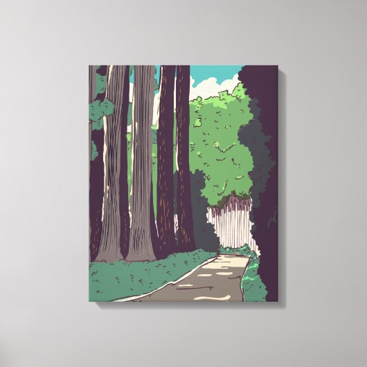 Japans Woud Canvas Afdruk (Voorkant)