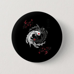Japans Yin Yang Axolotls Art Graphic Anime Axolo Ronde Button 5,7 Cm