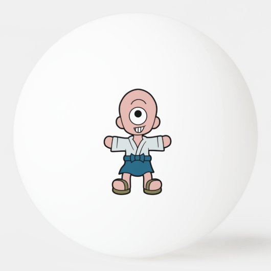 Japans Yokai Hitotsume-kozo Pingpongballen (Voorkant)