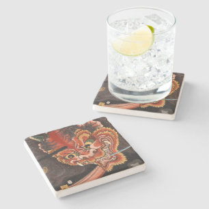 Japans Yokai Oni King Fine Art Stenen Onderzetter