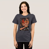 Japans Yokai Oni King Fine Art Tri-Blend Shirt (Voorkant volledig)