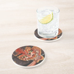  Japans Yokai Oni King Fine Art Zandsteen Onderzetter