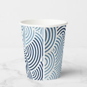 Japans zee blauw en wit ontwerp papieren bekers (Rechts)