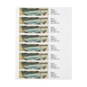 Japans Zee van Satta Hiroshige Art Adreslabel Wikkel (Vel)