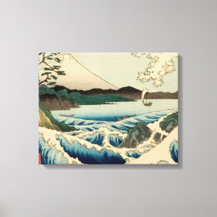 Japans Zee van Satta Hiroshige Art Canvas Afdruk