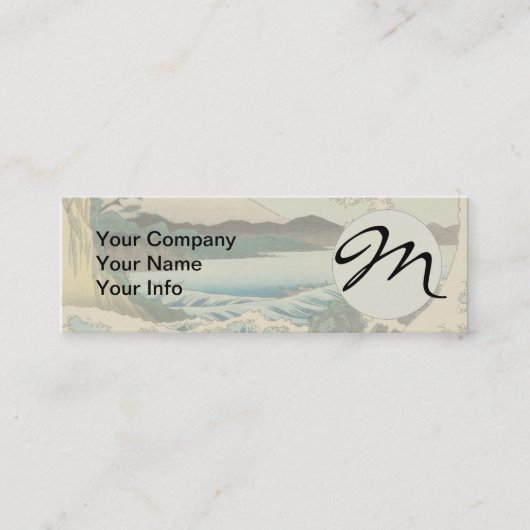 Japans Zee van Satta Hiroshige Art Mini Visitekaartje (Voorkant)