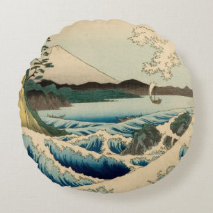Japans Zee van Satta Hiroshige Art Rond Kussen