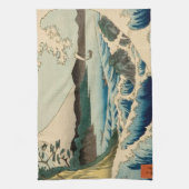 Japans Zee van Satta Hiroshige Art Theedoek (Verticaal)