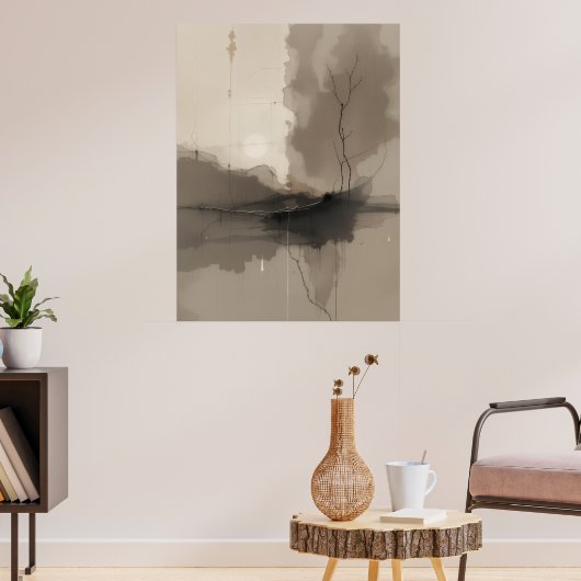 Japans zen minimalistisch Poster kalm modern (Woonkamer 3)