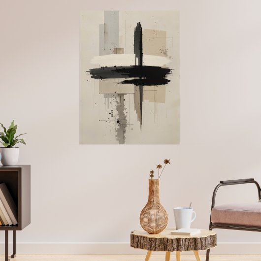 Japans Zen minimalistisch Poster kalm Moderne Muur (Woonkamer 3)