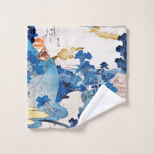 Japans zonnegerlandschap, Kuniyoshi, Ukiyo-e Bad Handdoek (Wasdoekje)