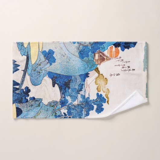 Japans zonnegerlandschap, Kuniyoshi, Ukiyo-e Bad Handdoek (Handdoek)