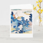 Japans zonnegerlandschap, Kuniyoshi, Ukiyo-e Kaart (Gele Bloem)