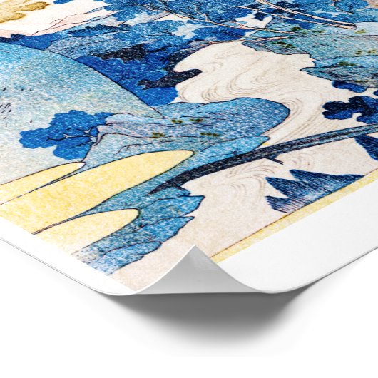 Japans zonnegerlandschap, Kuniyoshi, Ukiyo-e Poster (Hoek)