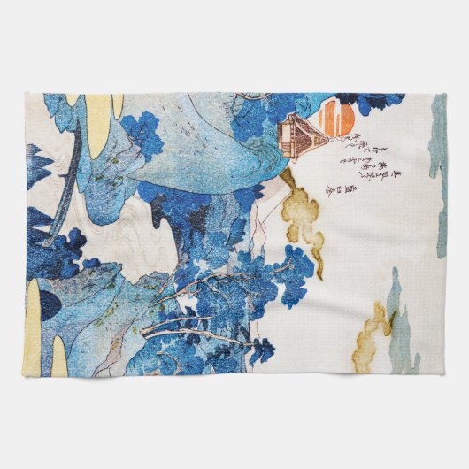 Japans zonnegerlandschap, Kuniyoshi, Ukiyo-e Theedoek (Horizontaal)