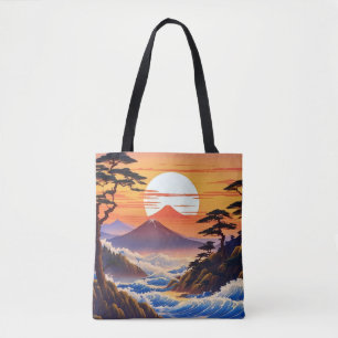 Japans zonsopgang zonsondergang landschap draagtas
