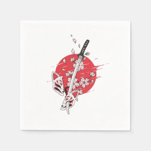 Japans zwaard Japan Kendo Katana Ninja Samurai Gi Servet (Voorkant)