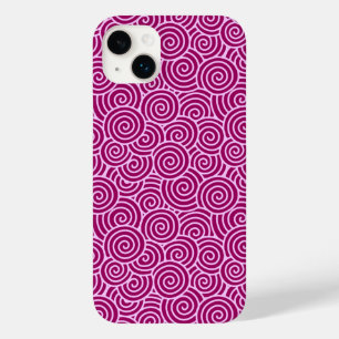 Japans zwenkpatroon - Bourgogne en bleek roze Case-Mate iPhone 14 Plus Hoesje