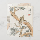 Japanse aap briefkaart (Voorkant / Achterkant)