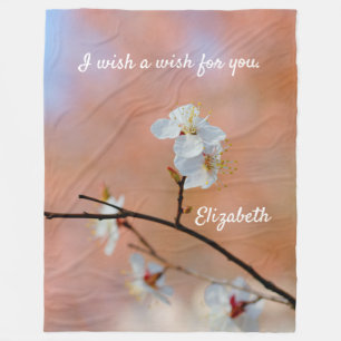 Japanse Abrikozenbloesems Fleece Deken