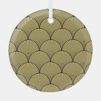 Japanse Art Deco: Zwart Goud Ontwerp Glas Ornament