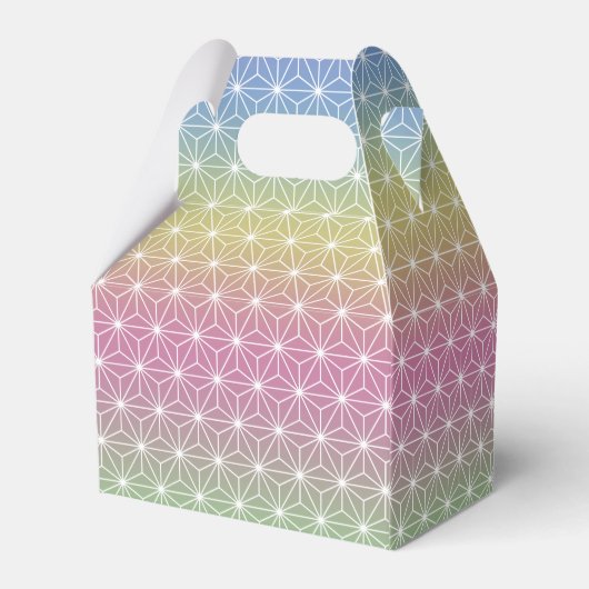 Japanse Asanoha Traditionele printplaat Regelboog Bedankdoosjes (Achterkant)