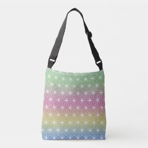 Japanse Asanoha Traditionele printplaat Regelboog Crossbody Tas