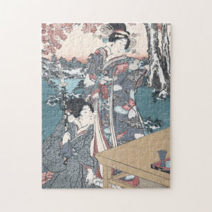 Japanse Autumn Ukiyo-e Momijigari no himegimi Legpuzzel