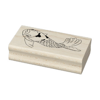 Japanse Aziatische Koi Art Rubberstempel