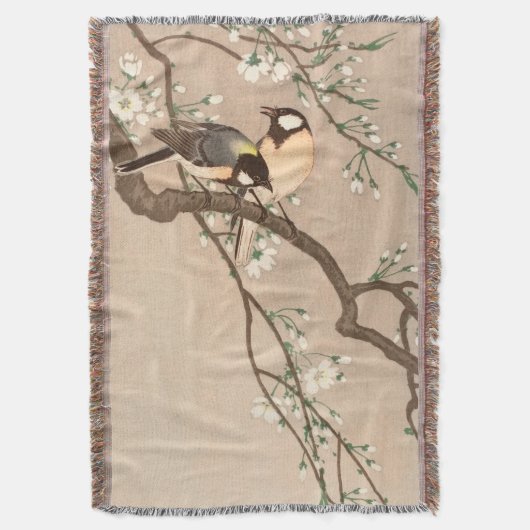 Japanse Aziatische Koson Bird Chickadee Songbird Deken (Voorkant Verticaal)