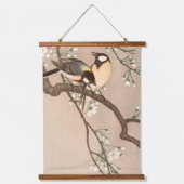 Japanse Aziatische Koson Bird Chickadee Songbird Hangend Wandkleed (Voorkant)