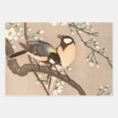Japanse Aziatische Koson Bird Chickadee Songbird Inpakpapier Vel (Voorkant)
