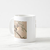 Japanse Aziatische Koson Bird Chickadee Songbird Koffiemok (Voorkant links)