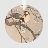 Japanse Aziatische Koson Bird Chickadee Songbird Ornament (achterkant)