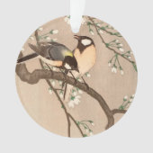 Japanse Aziatische Koson Bird Chickadee Songbird Ornament (voorkant)