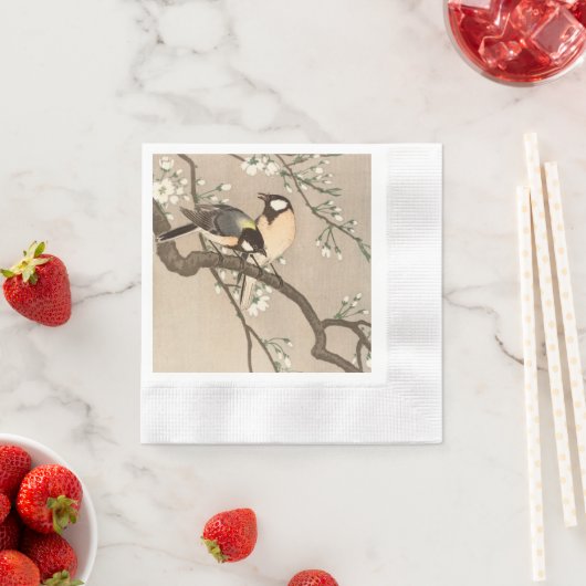 Japanse Aziatische Koson Bird Chickadee Songbird Servet (Insitu)