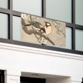 Japanse Aziatische Koson Bird Chickadee Songbird Spandoek (Buitenkant Gebouw)