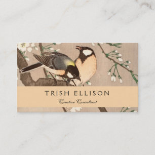 Japanse Aziatische Koson Bird Chickadee Songbird Visitekaartje