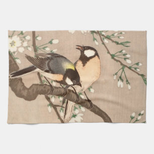 Japanse Aziatische Ohara Koson Vogel Mees Zangvoge Theedoek