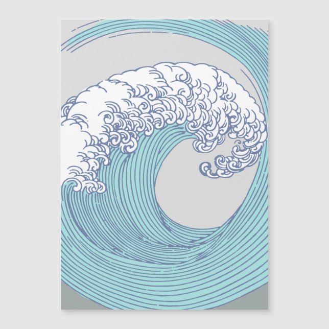 Japanse Aziatische Surf Golve Art Ocean Art (Voorkant)