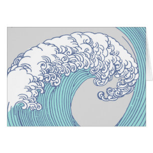 Japanse Aziatische Surf Golve Art Ocean Art