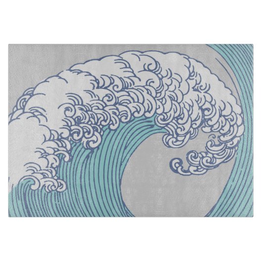 Japanse Aziatische Surf Golve Art Ocean Art Snijplank (Voorkant)