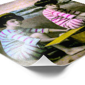 Japanse badjassen strand foto afdruk (Hoek)