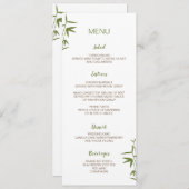 Japanse Bamboe Weddenschapskaart Menu (Voorkant / Achterkant)
