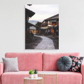 Japanse bergdorp canvas afdruk (Insitu (Woonkamer))