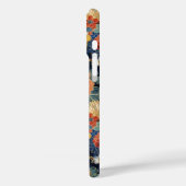 Japanse Blauwe Bloemmotief Met Monogram Case-Mate iPhone Case (Achterkant / Links)