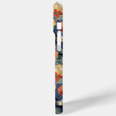 Japanse Blauwe Bloempatroon Monogram Case-Mate iPhone Case (Achterkant / Links)