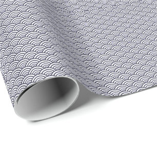 Japanse Blauwe Golven Seigaiha Zee Cadeaupapier