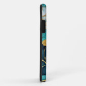 Japanse Bloem Teal Goud Case-Mate iPhone Case (Achterkant/rechts)